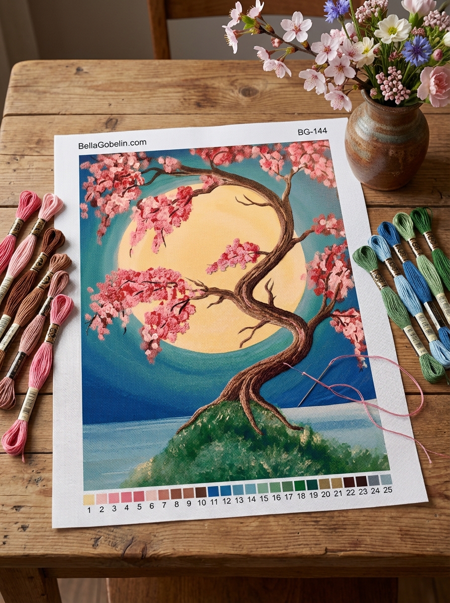 Japán fa és telihold