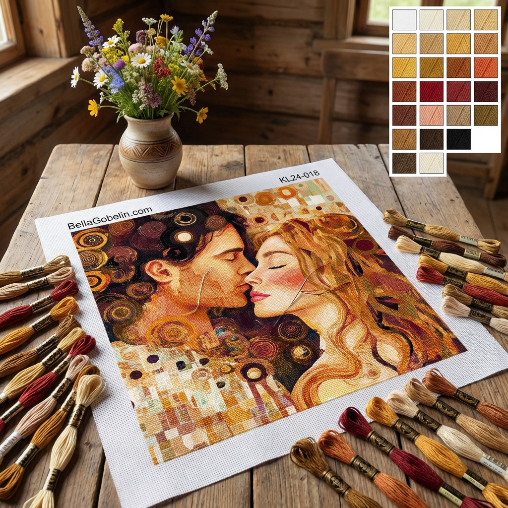 Klimt stílus: Csók variációk