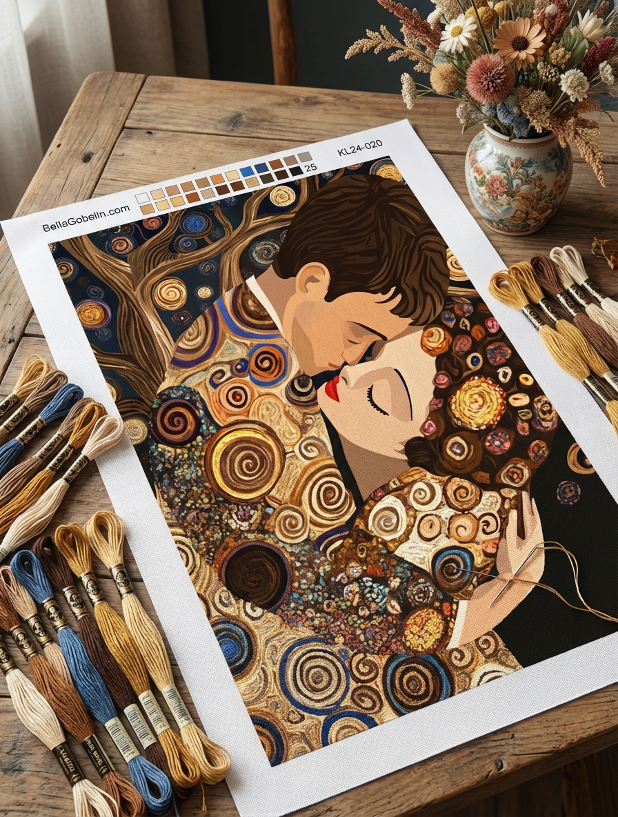 Klimt stílus: Csók variációk
