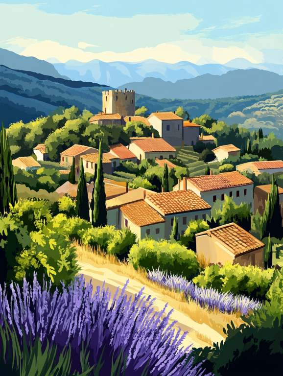 Levendulás Toscana