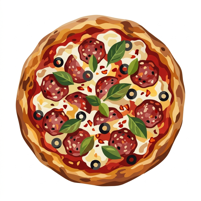 Szalámis pizza