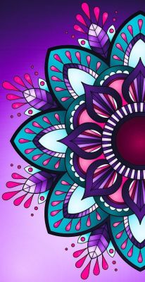 Mandala virágok részlet