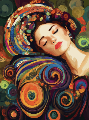 Klimt stílus: Pihenő