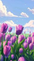 Lila tulipánok
