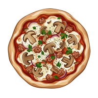 Olasz Boscaiola Pizza